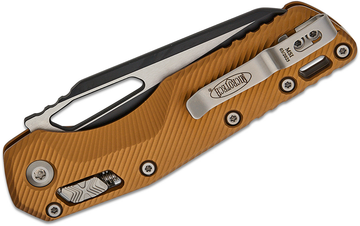 Microtech MSI Mini M390MK Fluted Tan Aluminum
