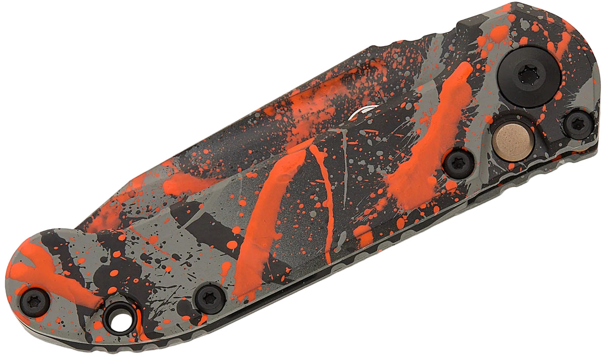 Microtech LUDT Gen III Auto Bull Shark Gray / Black / Orange Splatter