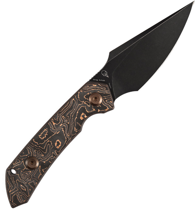 Kansept Fenrir Fixed Blade D2 Copper Carbon Fiber