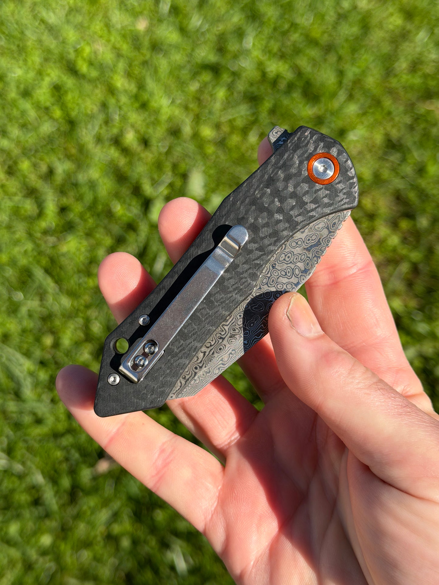 DMG Designs Siren Damascus Carbon Black G10