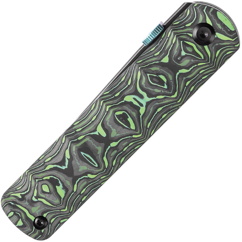 Kansept BTF Tanto S35VN Grass Green Carbon Fiber