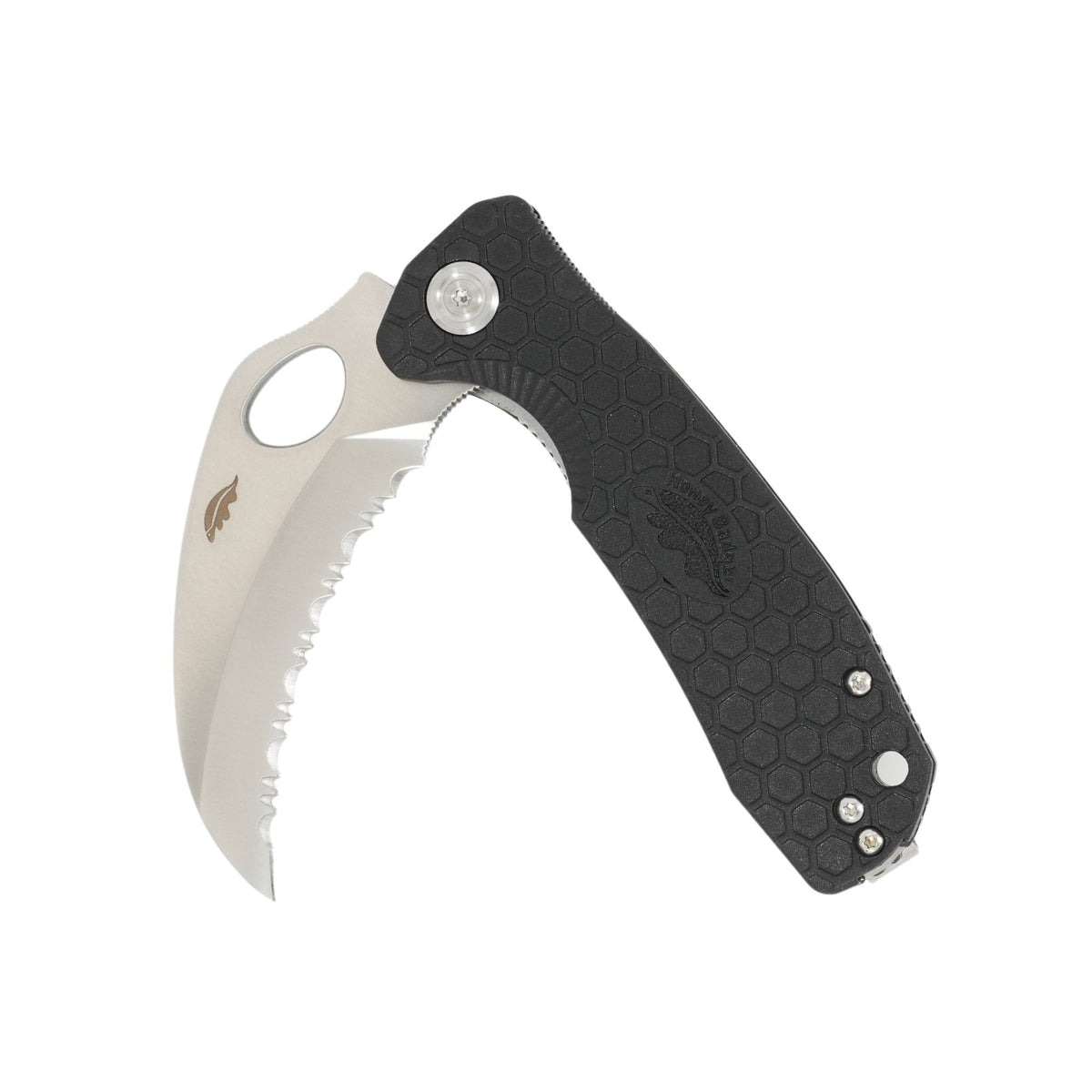 Honey Badger Large Claw Serrated 8Cr13MoV Black FRN