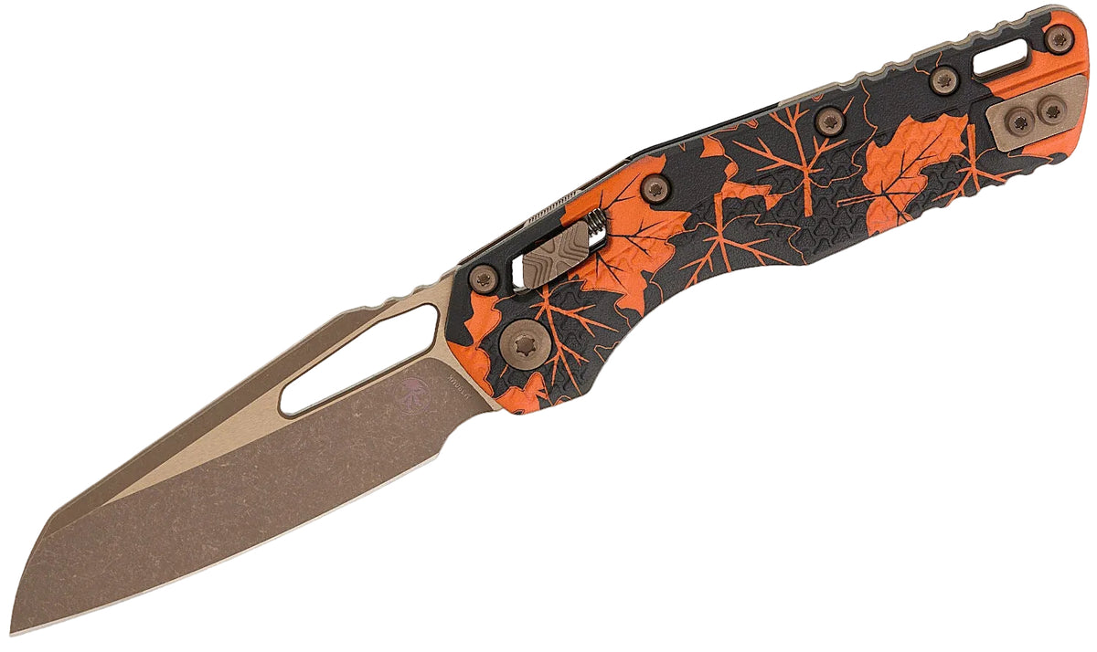 Microtech MSI M390MK Orange Leaves Bronze Blade