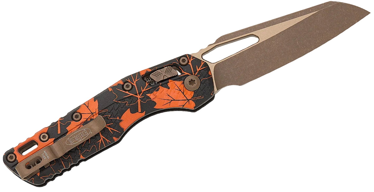 Microtech MSI M390MK Orange Leaves Bronze Blade