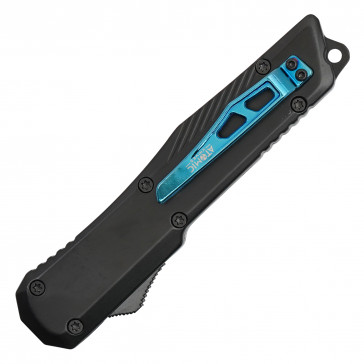 Atomic 8.5" Blue Flake Dual Action OTF