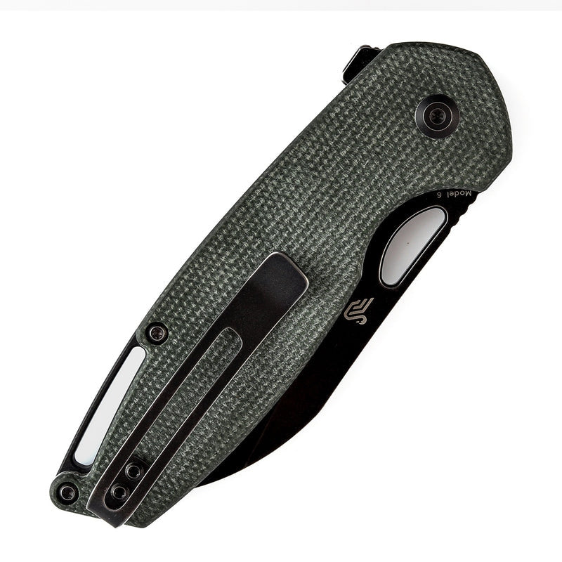Kansept Model 6 154CM Green Micarta