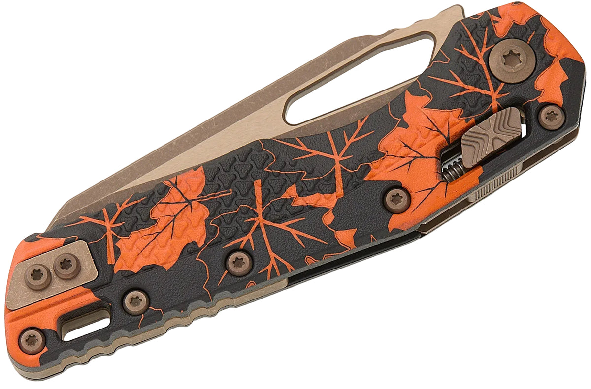 Microtech MSI M390MK Orange Leaves Bronze Blade