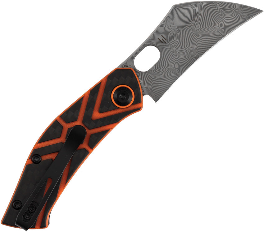 Tenable Osprey Damascus Twill Carbon Fiber Orange G10