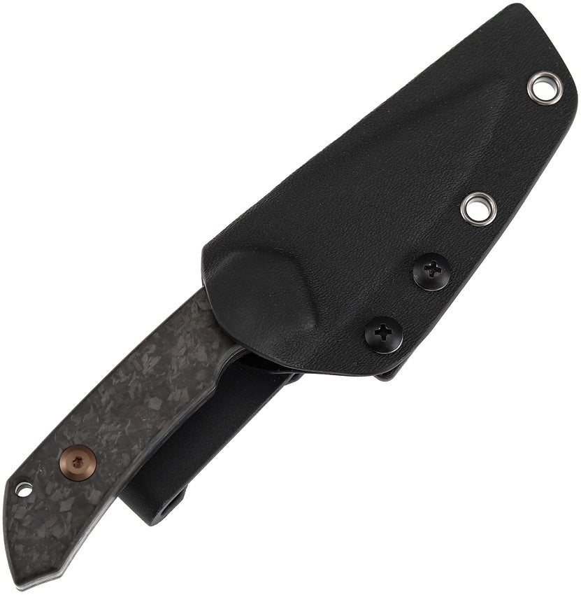 Kansept Fenrir Fixed Blade D2 Black Shred Carbon Fiber