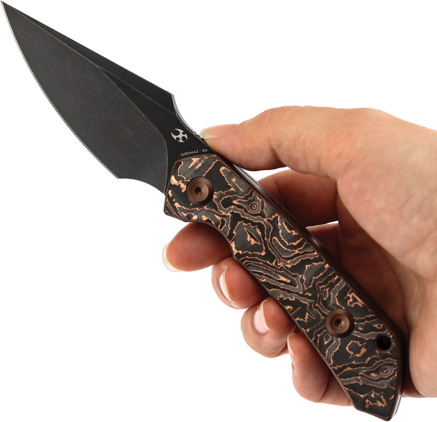 Kansept Fenrir Fixed Blade D2 Copper Carbon Fiber