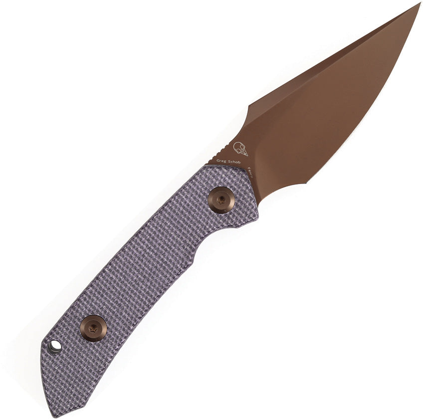 Kansept Fenrir Fixed Blade D2 Rose Gold Purple Micarta