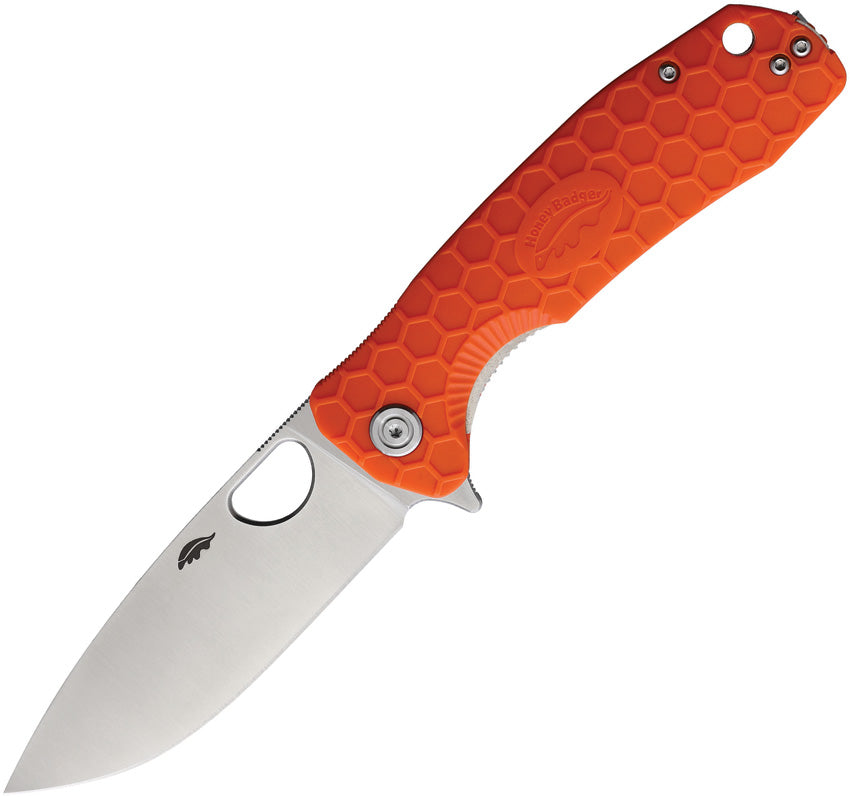 Honey Badger Large Drop Point D2 Orange FRN
