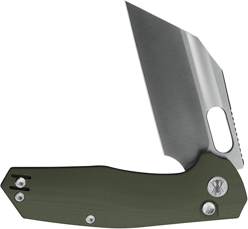 Ironfly Yolo Button Lock Army Green G10 14C28N