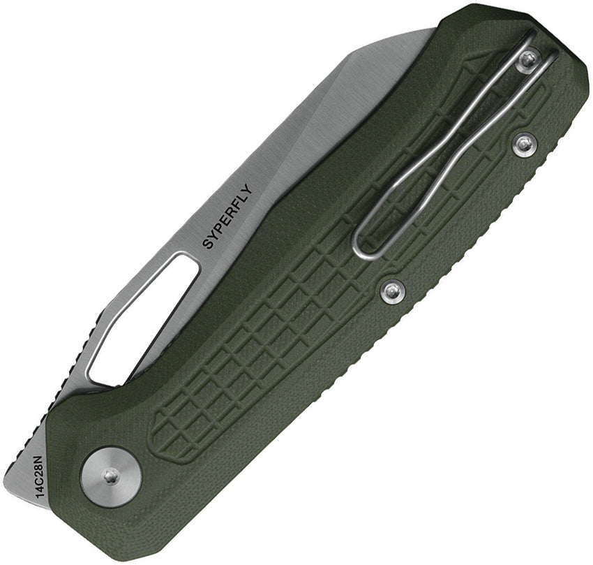 Ironfly Syperfly Liner Lock Army Green G10 14C28N