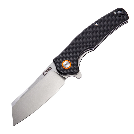 CJRB Crag RPM9 Black Cleaver Liner Lock