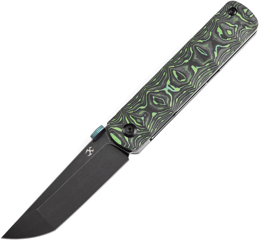Kansept BTF Tanto S35VN Grass Green Carbon Fiber