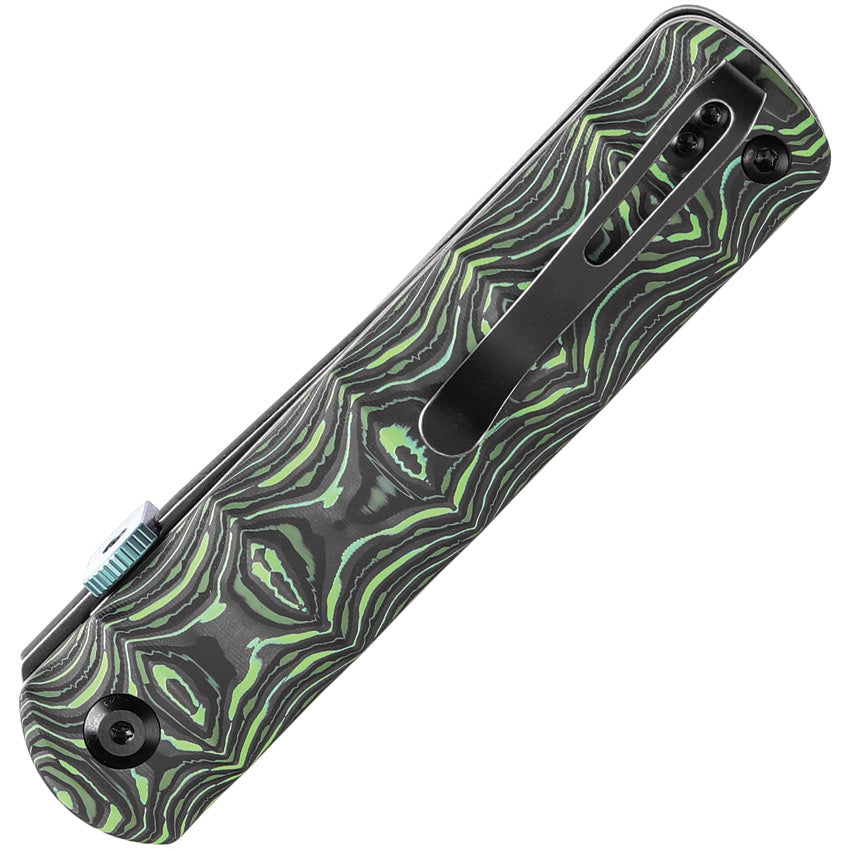 Kansept BTF Tanto S35VN Grass Green Carbon Fiber