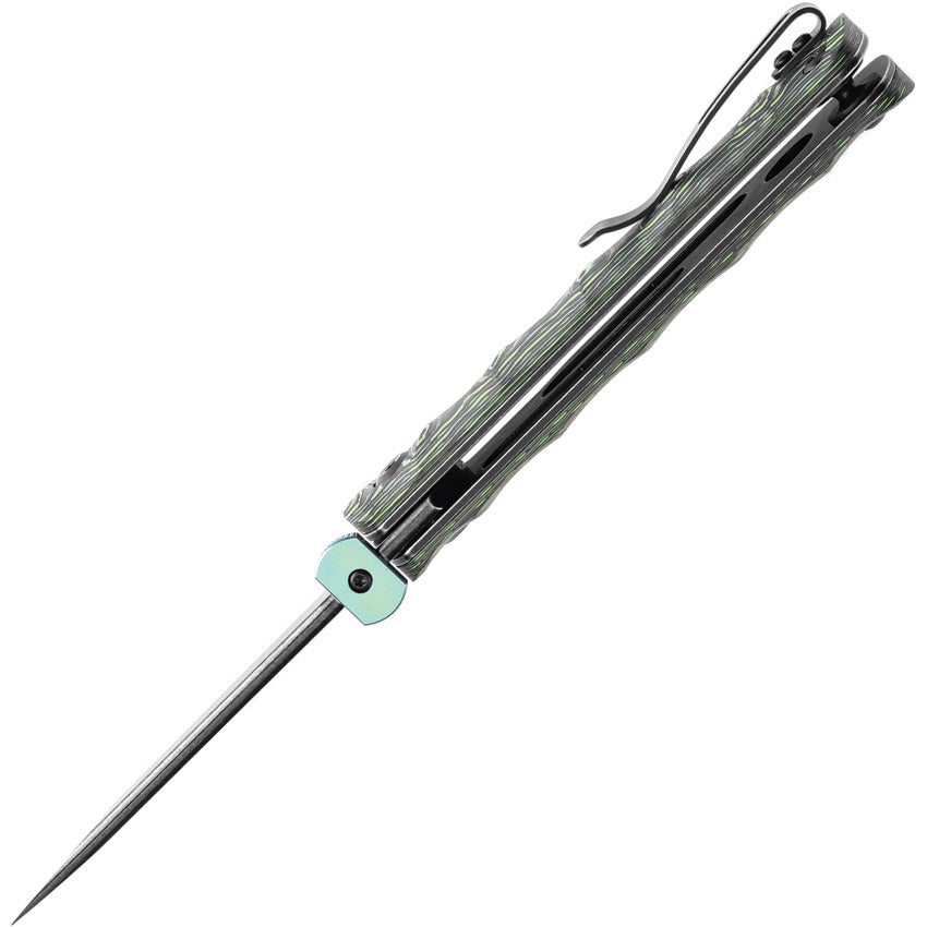 Kansept BTF Tanto S35VN Grass Green Carbon Fiber