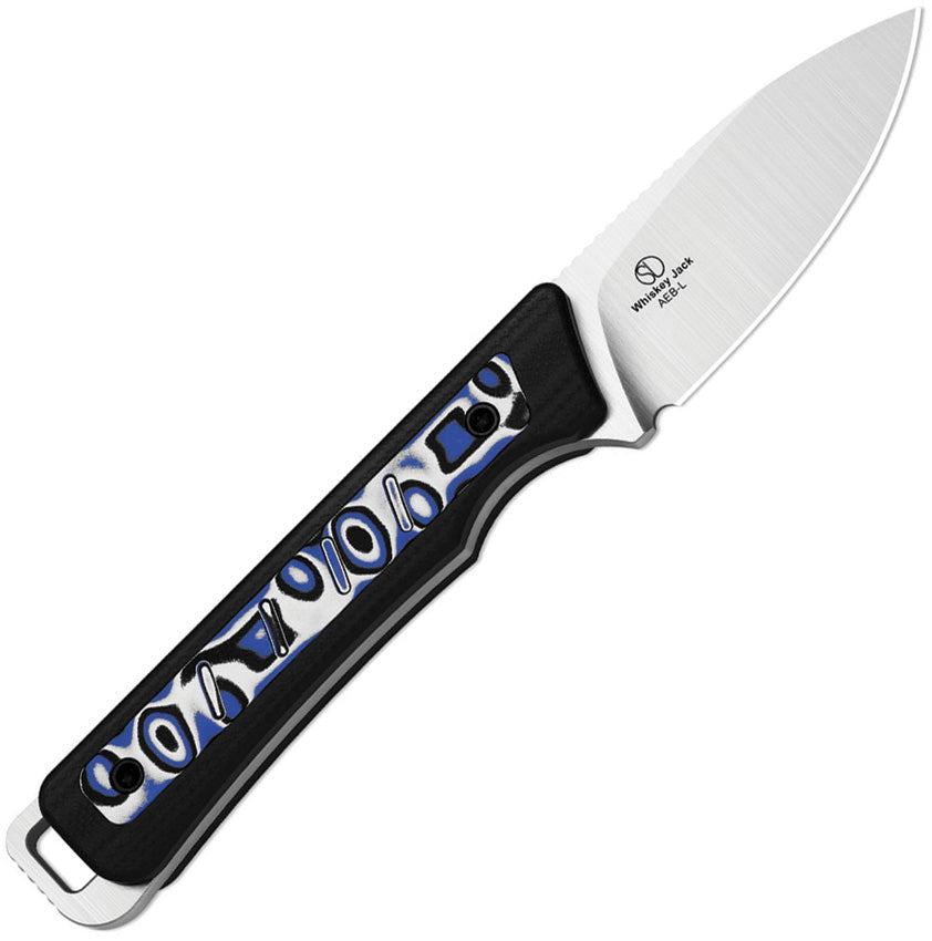 Kizer Whiskey Jack AEB-L Black Blue White G10 Vortex Micarta