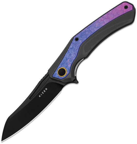Kizer Draca S45VN Black Aluminum Crystallized Titanium