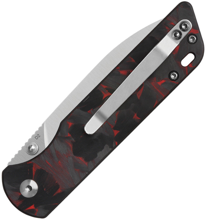 QSP Parrot V2 D2 Red Shredded Carbon Fiber G10