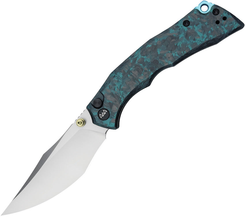 Wixco Jugger N690 Teal Shredded Carbon Fiber
