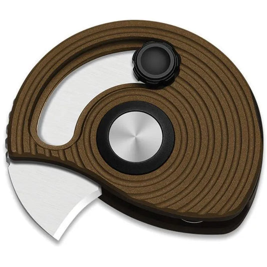 Kizer Snail-Trail Detent Slip Joint Round Utility BROWN
