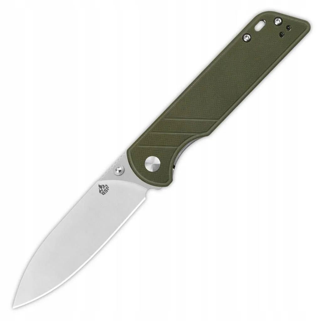 QSP Parrot V2 Green G10 D2 Blade Steel