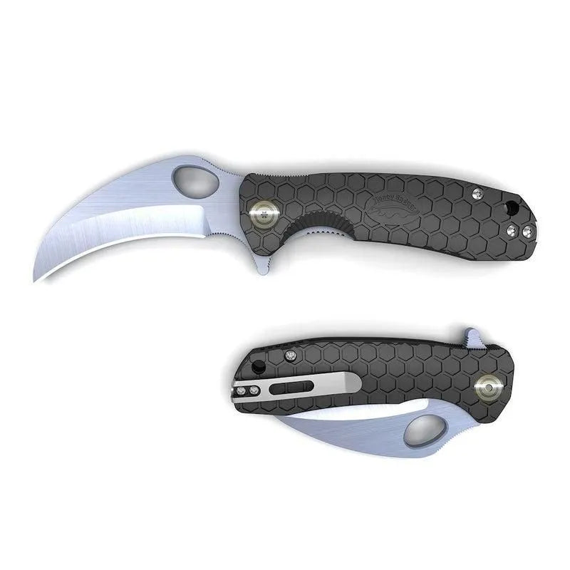 Honey Badger Medium Claw Plain Edge - Black