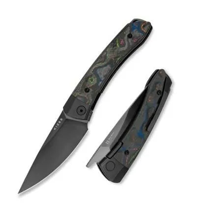 Kizer Mini MoMo 80's Camo Carbon / Titanium S35VN