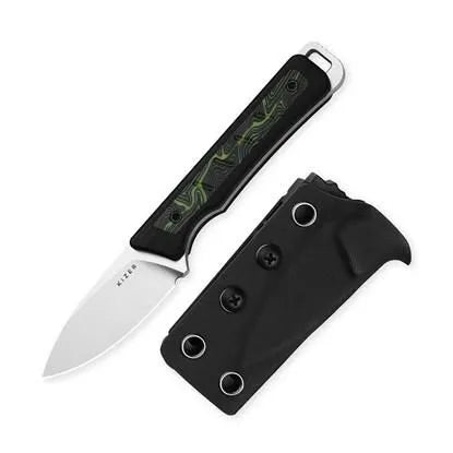 Kizer Whiskey Jack Green G10 Topo AEB-L Fixed Blade