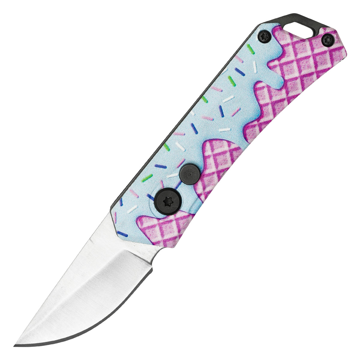 5.25 inch ice cream waffle aluminum micro push button automatic knife