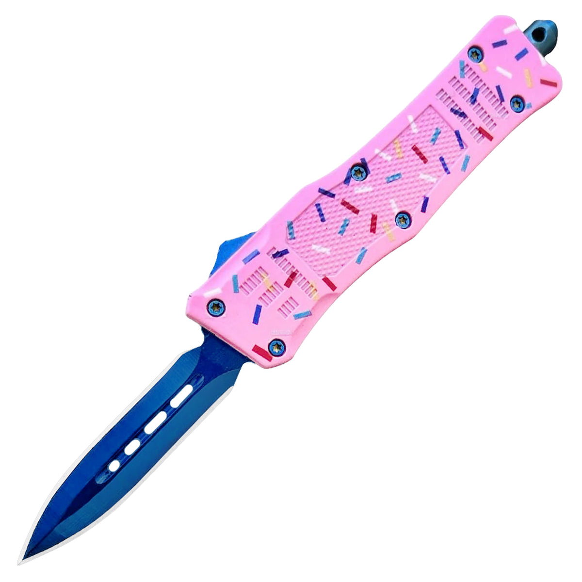 Atomic 7 inch Mini Fat Man Pink Sprinkle Dual Action OTF
