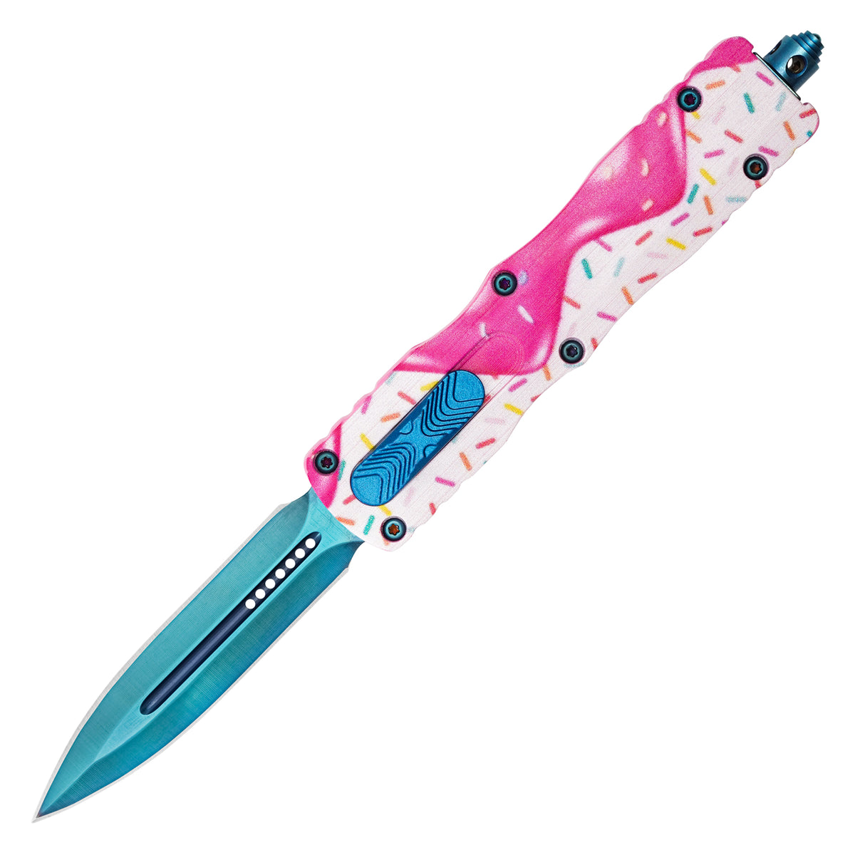 Atomic 7.5" Pink / White & Blue Sprinkles OTF