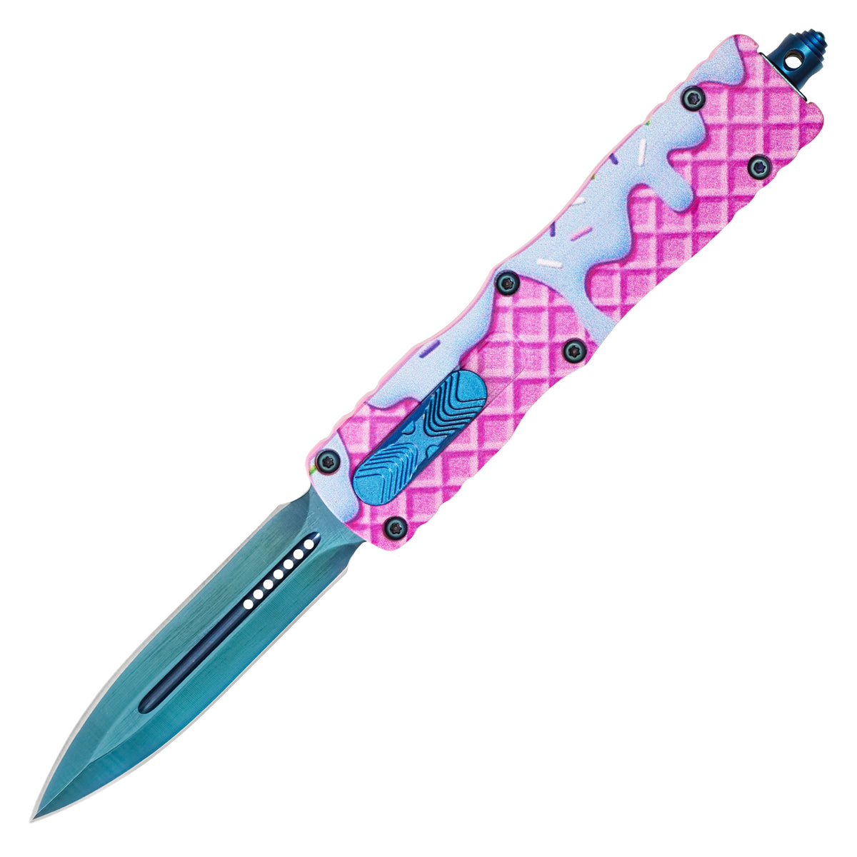 Atomic 7.5" Pink & Blue Waffle Drip OTF