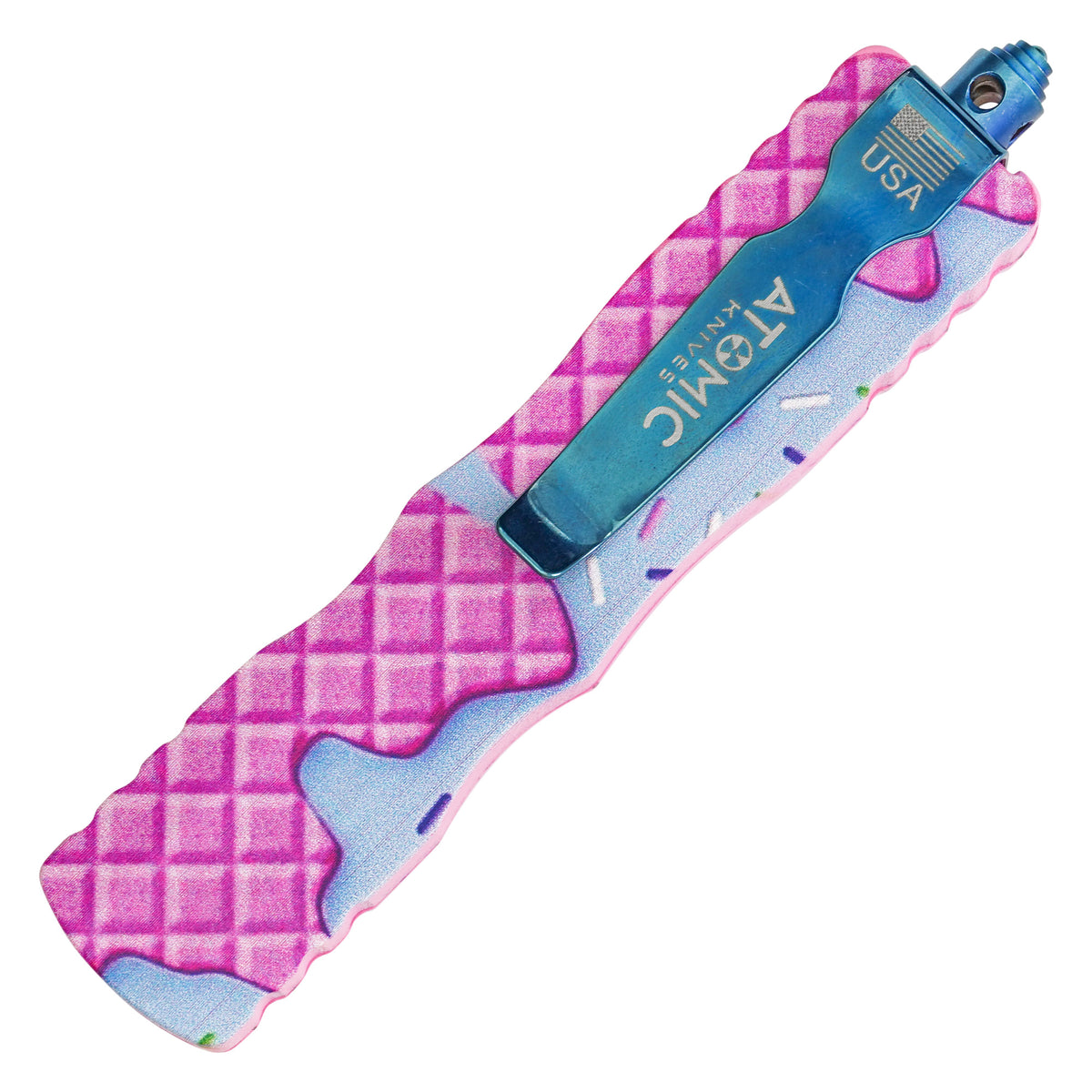 Atomic 7.5" Pink & Blue Waffle Drip OTF