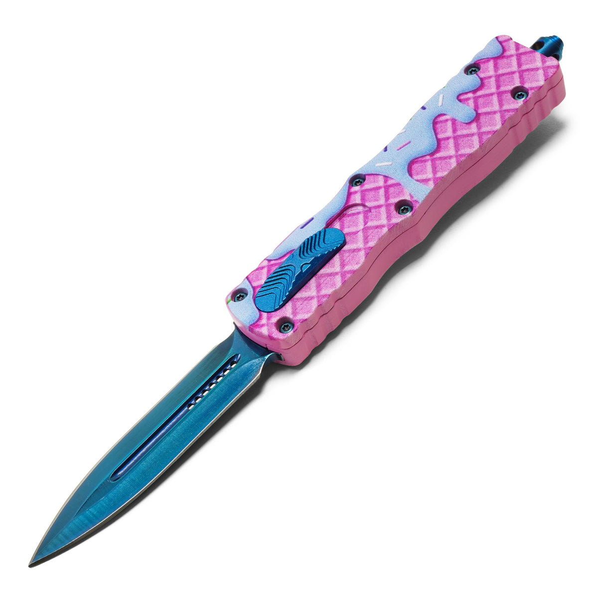 Atomic 7.5 inch Pink Waffle Drip Front Push OTF
