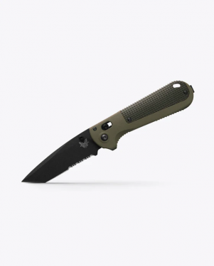Benchmade Redoubt AXIS Lock Serrated Green Grivory D2